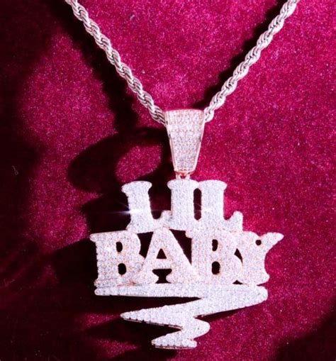 14k Two Tone Lil Baby Rapper Diamond Pendant Not Czs Comes With Free