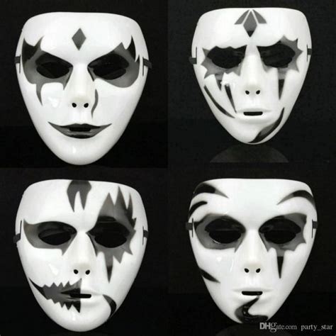 White Face Mask Costume White Halloween Mask Halloween Masks