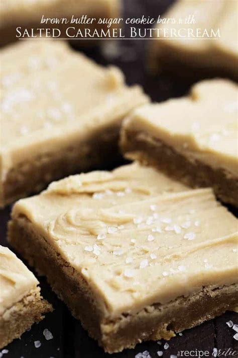 Brown Butter Sugar Cookie Bars With Salted Caramel Buttercream The