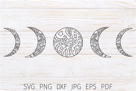 Png Crescent Svg Dxf  Eps Moon Phase Vector Moon Phase Clipart Moon