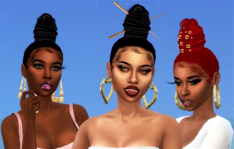 Yazmin Hair All Ages In 2020 Sims 4 Black Hair Sims