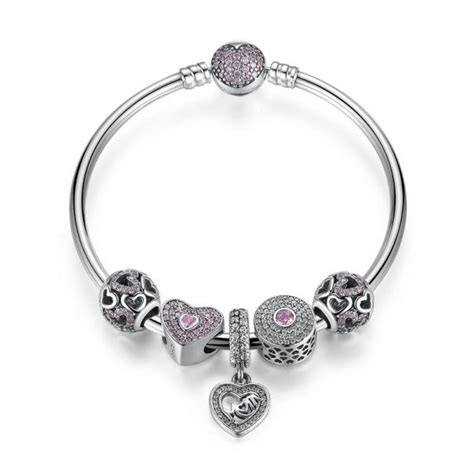 Sterling Silver New Baby Pandora Heart Shape Beads Bracelet Sale