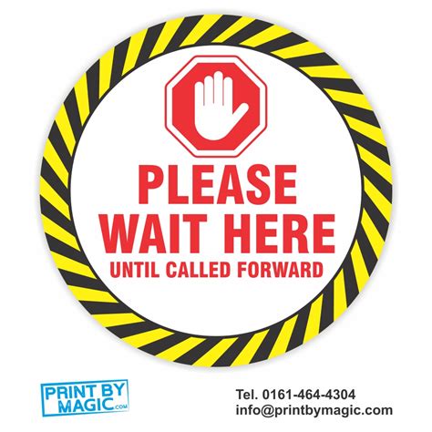 Please Wait Here Until Called Forward Floor Sticker R10 Anti Slip