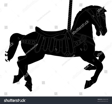 Carousel Horse Silhouette Stock Illustration 39982390 Shutterstock