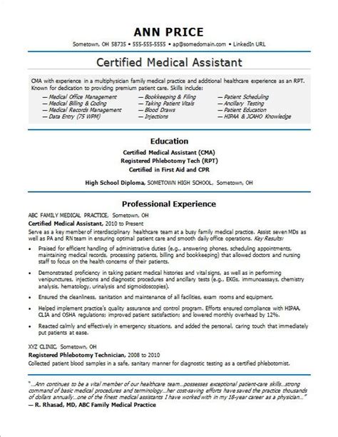 Medical Assistant Resume