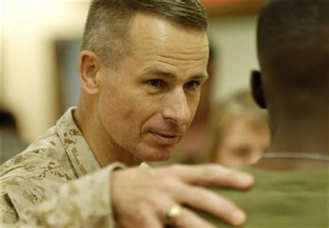 Gen Peter Pace Talks With A Marine