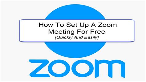 How To Set Up A Zoom Meeting For Free In Under 2 Minutes Youtube