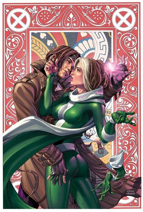 Gambit And Rogue Art By Mike Choi In 2020 Rogue Gambit Comic Book Characters Comics Love