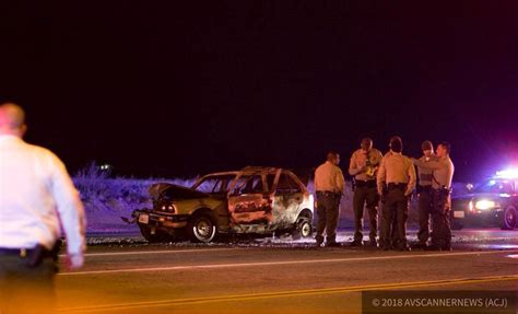 Passenger Killed Driver Critically Injured In Fiery Palmdale Traffic Crash