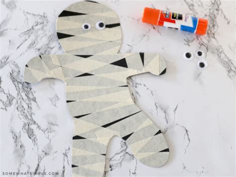 Masking Tape Mummy Craft From Somewhat Simple