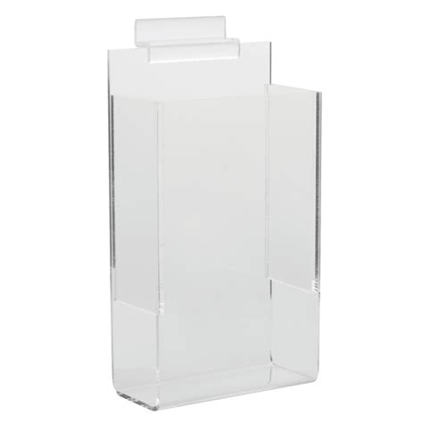 Aarco Clear Acrylic Brochure Holder For Slatwall Style Display 4l X 9h