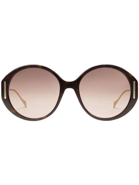 gucci eyewear oversized round frame sunglasses farfetch