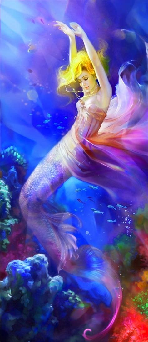 ♥ Rainbow Mermaid Fantasy Mermaids Real Mermaids Mermaids And Mermen