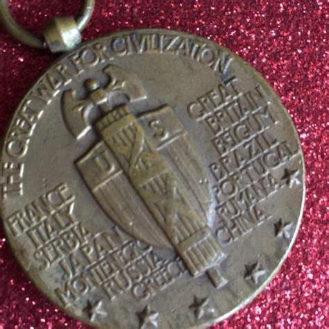 Wwi Victory Medal Great War For Civilization Winged Etsy