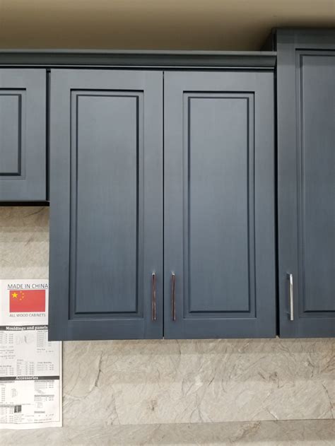 If our ceiling was a bit higher we could have used is it an inside corner or outside corner? Mystique Blue Kitchen Cabinets in 2020 | Kitchen cabinets ...