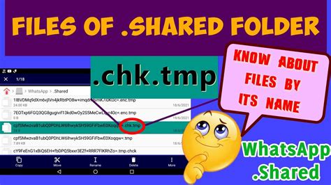 Tmp File Extension And Chk File Extension Files In Whatsapp Shared