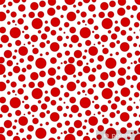 Wall Mural Seamless Red Dots Background Pixersus
