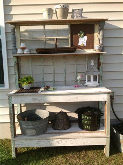 My New Old Potting Bench Made From Recycled And Repurposed Materials