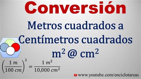 Convertir De Metros Cuadrados A Centimetros Cuadrados M2 A Cm2 Youtube