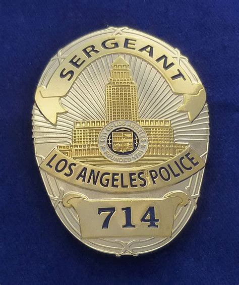 Lapd Sergeant Badge S6 Us Police Badge Polizeimarke Kaufen Bei