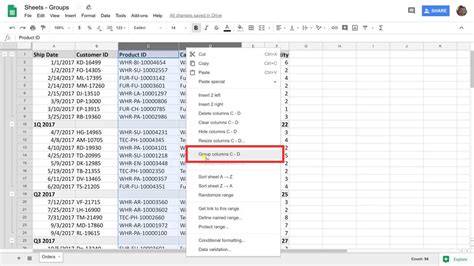 Google Sheets Group Rows And Columns With Linked Example File
