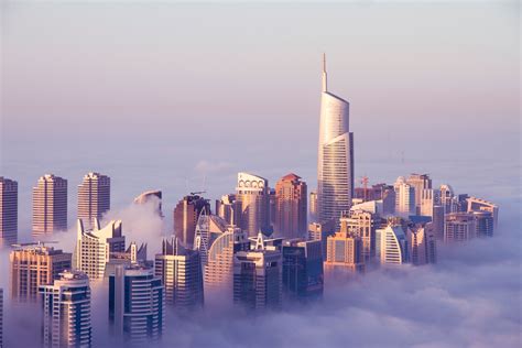 Download Cloud Fog Jumeirah Lake Tower Sheikh Zayed Avenue Man Made