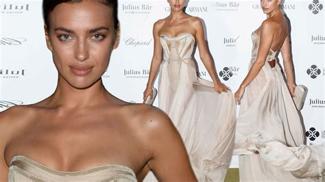 Irina Shayk Flashes A Lot Of Cleavage In Revealing Dress At Leonado Dicaprio Foundation Party