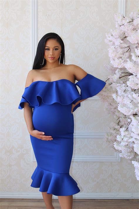 Royal Blue Maternity Dress Elegant Maternity Dresses Maternity