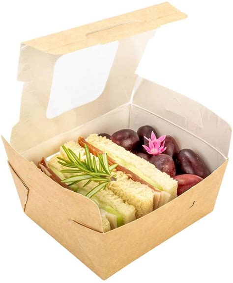 26oz Kraft Brown Take Out Food Boxes Recyclable Lunch Box With