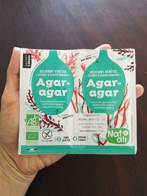 Organic Agar Agar Vegetal Gelling Agent 4g Nat Ali The Little Big Store