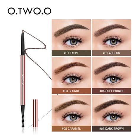 O Two O Ultra Fine Triangle Eyebrow Pencil Waterproof Makeup Blonde Brown Eyebrows Precise Brow