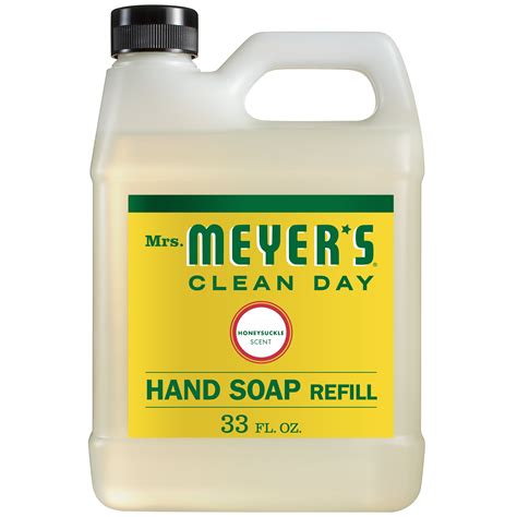 Mrs Meyers Clean Day Liquid Hand Soap Refill Honeysuckle 33 Oz