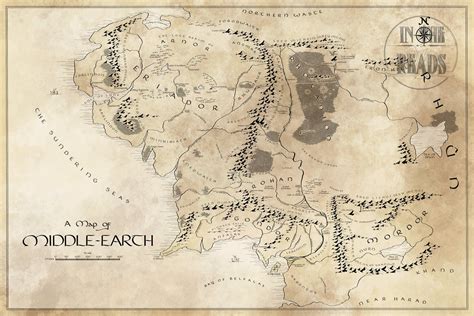 Middle Earth Map — In The Reads