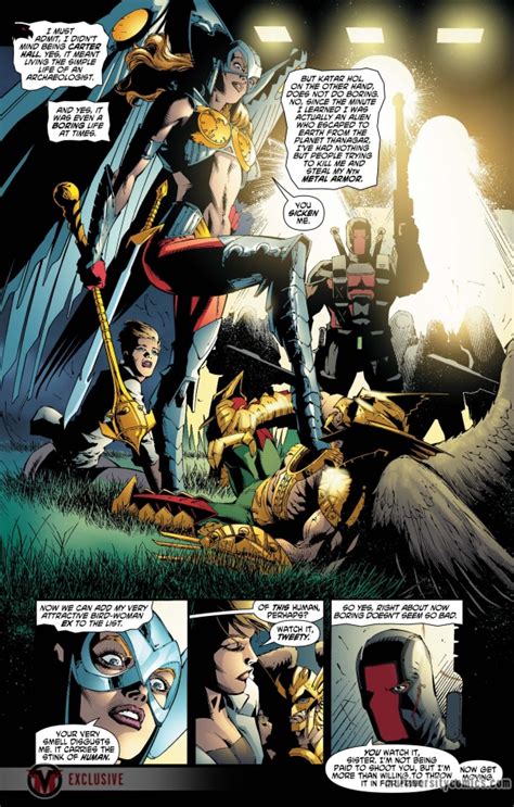 New 52 Thanagarian Hawkwoman Shayera Thal By Joe Bennett And Art Thibert Savage Hawkman 13 Dec