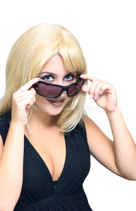 Blonde Girl With Glasses Stock Image Image Of Glasses 7166603