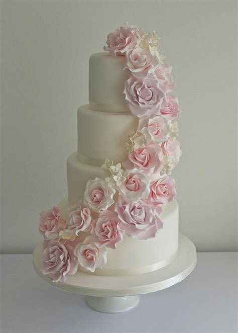 flower cascade wedding cake decorated cake by sugar cakesdecor