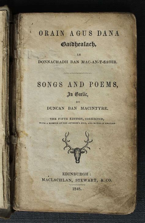 Duncan Ban Macintyre In Antiquarian Books