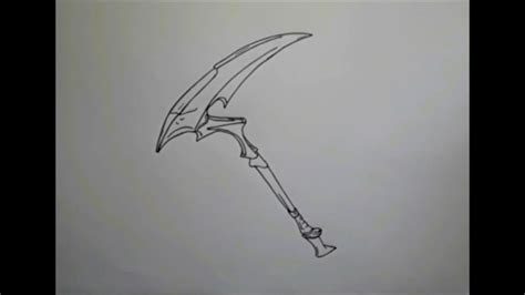 Fortnite Pickaxe Skull Sickle Quick Simple Drawing Youtube