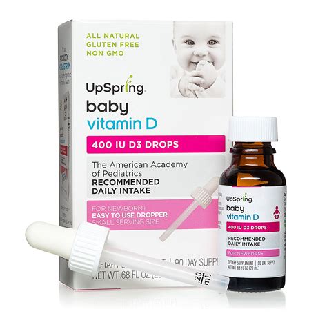 Upspring Baby Vitamin D Drops For Newborn 400 Iu D3 Drops 225 Ml