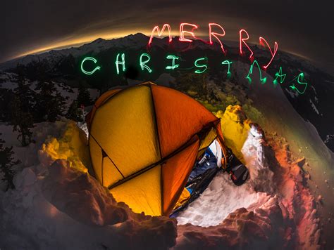 merry christmas 60 second long exposure from the whistler backcountry canada oc r