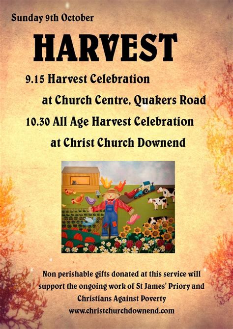 Together To Celebrate Harvest At Christ Church Christ Church Downend