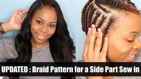 In this case, middle part sew in will be a great idea! UPDATED: Braiding Pattern for a side part with leave out ...