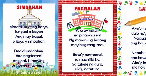 Halimbawa Ng Mga Tagalog Na Tula Filipino Poem Na Pambata Grade To