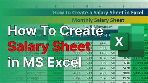 How To Create Salary Sheet In Excel Excel Salary Sheet Calculate