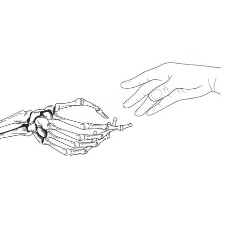 Skeleton Hand Wall Art Print Printable Etsy Skeleton Hands Drawing