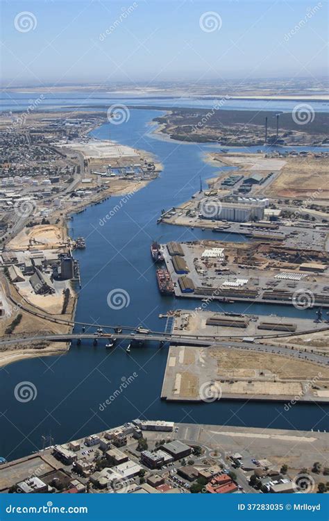 Aerial Port Adelaide Docks Stock Image Image Of Landscape 37283035