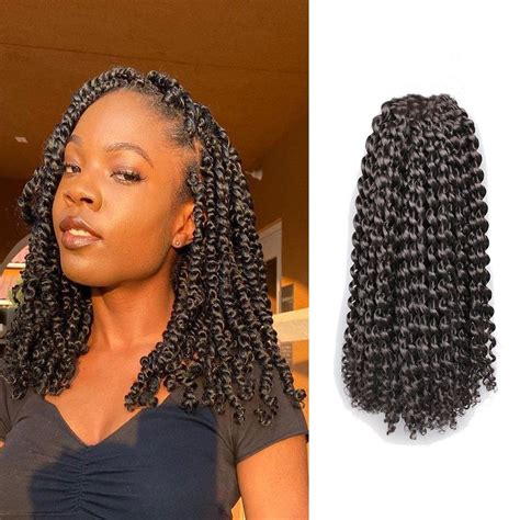 12inch Passion Twist Hair Short Water Wave Snythetic Crochet Braids Hair For Distressed