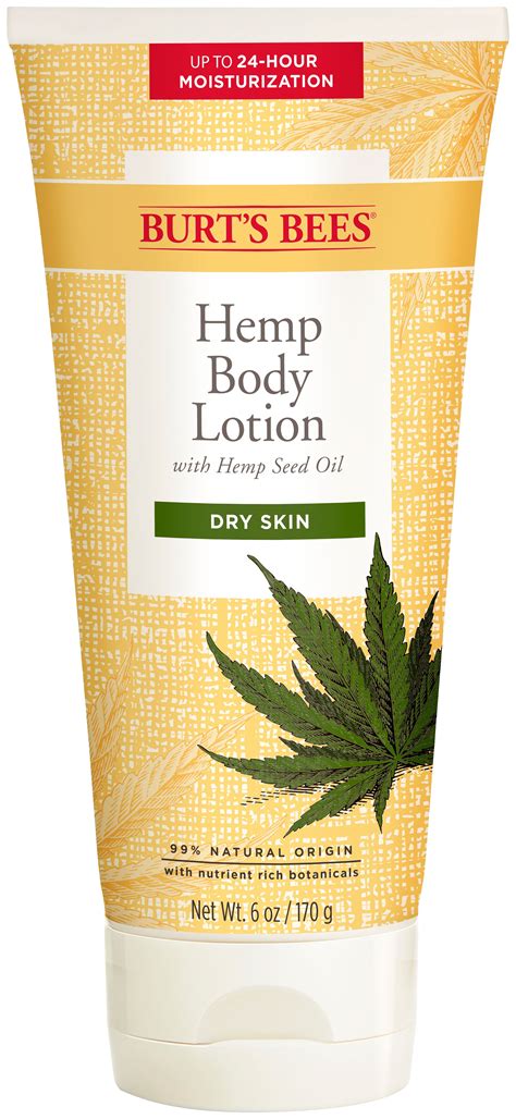 Burts Bees Hemp Body Lotion With Hemp Seed Oil For Dry Skin 6 Ounce