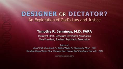 God And Your Brain Session 2 Designer Or Dictator An Exploration Of