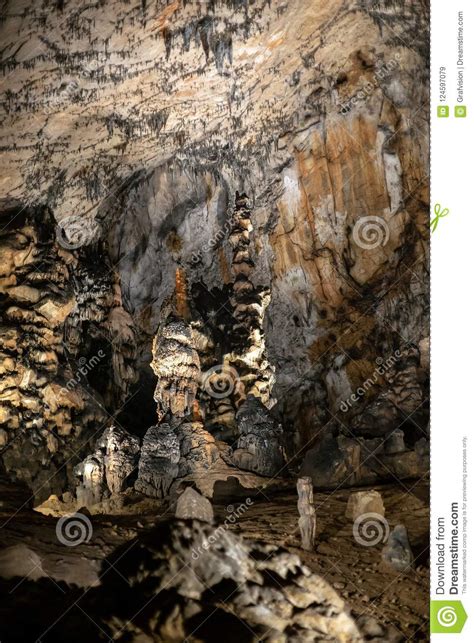 Stalactites And Stalagmites Cave Stock Image Image Of Speleology